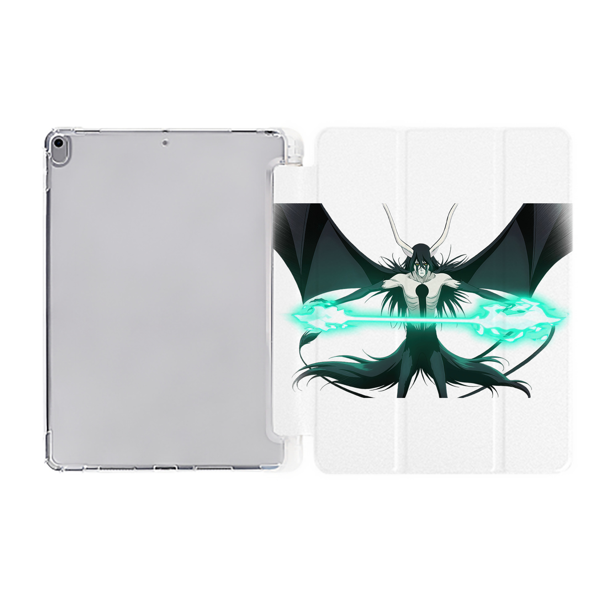 （画像用） ブリーチ ウルキオラ·シファー BLEACH Ulquiorra cifer IPad ケース ペン収納付き 三つ折りスタンド PUレザー×シリコン 対応機種9.5/10.5/10.9インチ